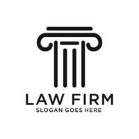 Law firm pillar logo design vector