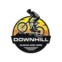 Mountain bike, downhill bike logo vector