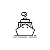 Embarcacion línea icono aislado en blanco antecedentes vector