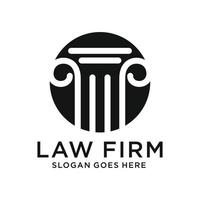 Law firm pillar logo design vector