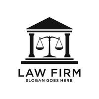 vector de diseño de logotipo de bufete de abogados