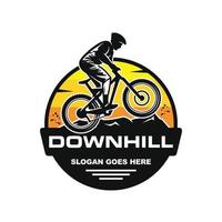 Mountain bike, downhill bike logo vector