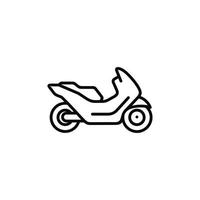 Motorbike line icon isolated on white background vector