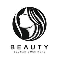 belleza, salón, spa logo diseño vector