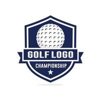 golf campeonato logo diseño vector