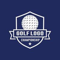 golf campeonato logo diseño vector