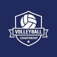 Volleyball championship logo design vector