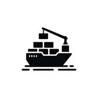 Cargo ship icon isolated on white background vector