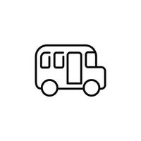 Bus line icon isolated on white background vector