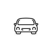 Car line icon isolated on white background vector