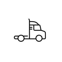 Truck line icon isolated on white background vector