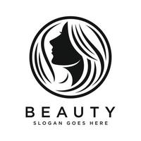 belleza, salón, spa logo diseño vector