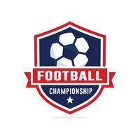 Football soccer championship logo design vector