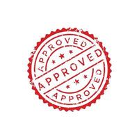 Approved stamp design vector