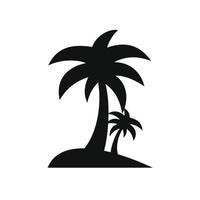 Coconut palm tree icon isolated on white background vector