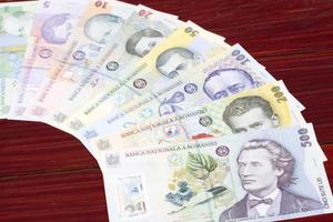 Romanian money a business background photo