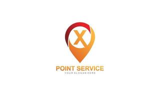 X point logo design inspiration. Vector letter template design for brand.
