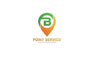 B point logo design inspiration. Vector letter template design for brand.