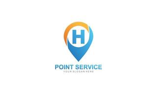 H point logo design inspiration. Vector letter template design for brand.