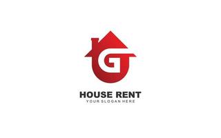 G real estate logo design inspiration. Vector letter template design for brand.