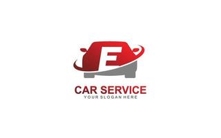 E rent car logo design inspiration. Vector letter template design for brand.