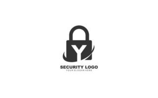Y Security logo design inspiration. Vector letter template design for brand.