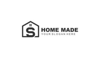 S real estate logo design inspiration. Vector letter template design for brand.