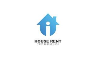 I real estate logo design inspiration. Vector letter template design for brand.