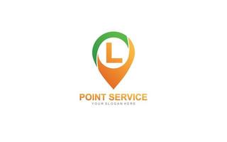 L point logo design inspiration. Vector letter template design for brand.