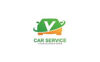 V  rent car logo design inspiration. Vector letter template design for brand.