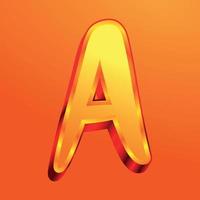 3d illustration of letter a vector