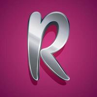 3d illustration of letter r vector