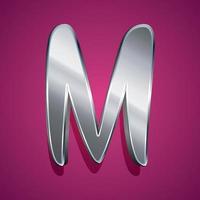 3d illustration of letter m vector