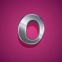 3d illustration of small letter o vector