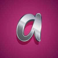 3d illustration of small letter a vector