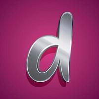 3d illustration of small letter d vector