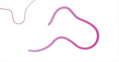 blanco rosado resumen antecedentes con ondulado curva geométrico forma animación video