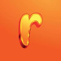 3d illustration of small letter r vector