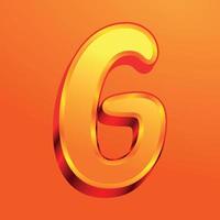 3d illustration of letter g vector