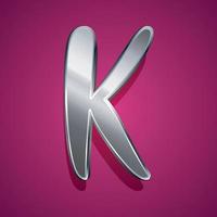 3d illustration of letter k vector