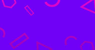 Purple Background with Pink Geometric Shapes. Graphic Backdrop video