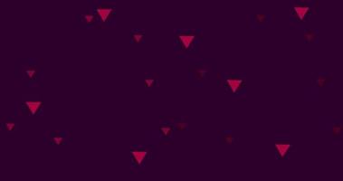 rojo antecedentes con triángulo partícula animación. gráfico fondo video