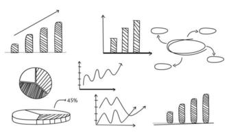 garabatear infografía, elemento infografia logo vector