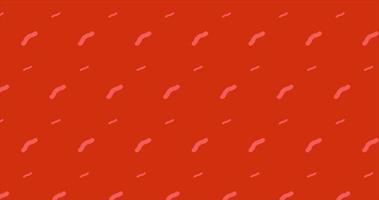 Red orange background with pink abstract pattern video