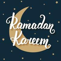 Ramadan Kareem greeting card design template vector