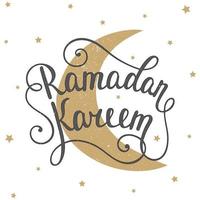 Ramadan Kareem greeting card design template vector