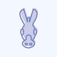 Icon Donkey. related to Animal Head symbol. simple design editable. simple illustration vector