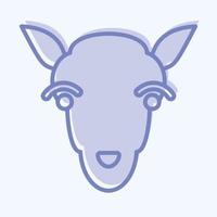 Icon Lamb. related to Animal Head symbol. simple design editable. simple illustration vector