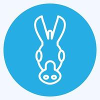 Icon Donkey. related to Animal Head symbol. simple design editable. simple illustration vector