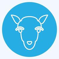 Icon Lamb. related to Animal Head symbol. simple design editable. simple illustration vector